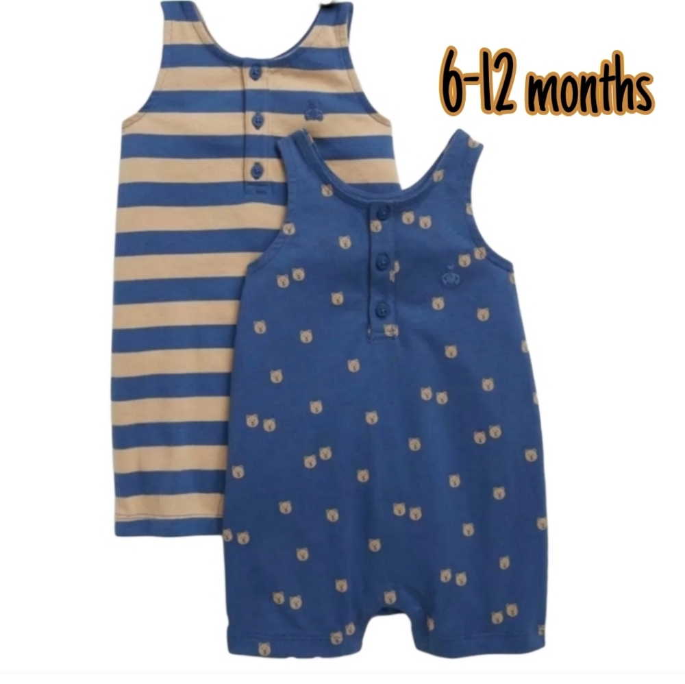 Baby Gap Sleeveless Rompers, size 6-12 months, 2 pack